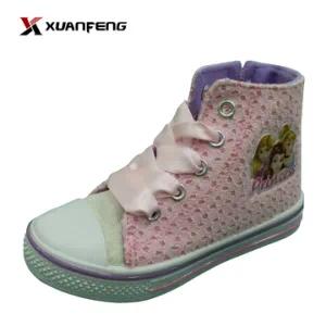 Popular Wholesale Kids Injection Canvas Shoes High Top
