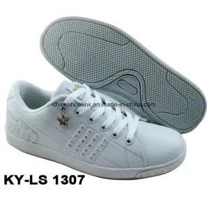 China Lady Casual Skateboard Shoes PU Leather Rb Sole