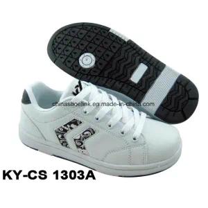 China Fashion Casual Skateboard Shoes PU Upper with Rb Sole for Lady and Kids