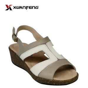 Popular Comfortable Ladies Action Leather Sandals Shoes