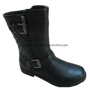 China Women Winter MID-Cut Boots Supplier PU Leather