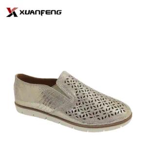 Bling Bling Women′s Leather Loafers Casual Shoes