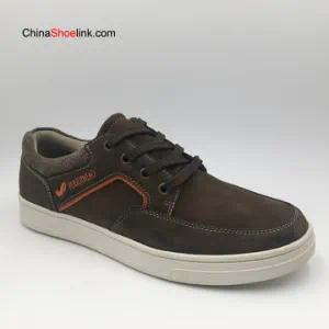 Wholesale High Quality Men′s Genuine Leather Sneakers Shoes