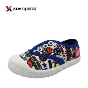 Colorful Boy′s Injection Printing Canvas Shoes