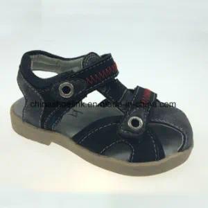 Colorful Boys Outdoor Flat Beach Sandal with PU Upper and TPR Outsole