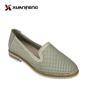 Popular Lady Flat Loafers Action Leather Shoes