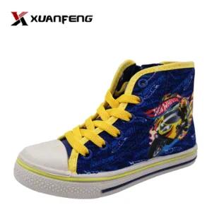 New Fashion Wholesale Children′s Injection Canvas High Top